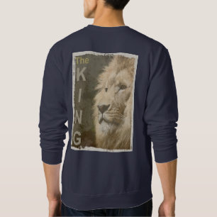 Zurück Design Print Pop Art Lion Leiter der King M Sweatshirt