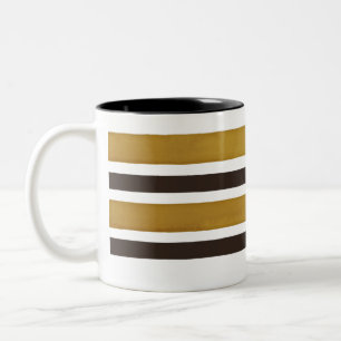 'Zurück' Die Tasse - Braune und Tanstreifen - 196