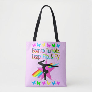 ZURÜCK DREHEND GYMNASTIK-MÄDCHEN-RAINBOW-DESIGN TASCHE