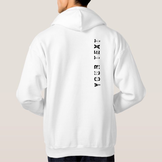Zurück Entwurf einer Textvorlage Männerweiße Moder Hoodie (Rückseite)