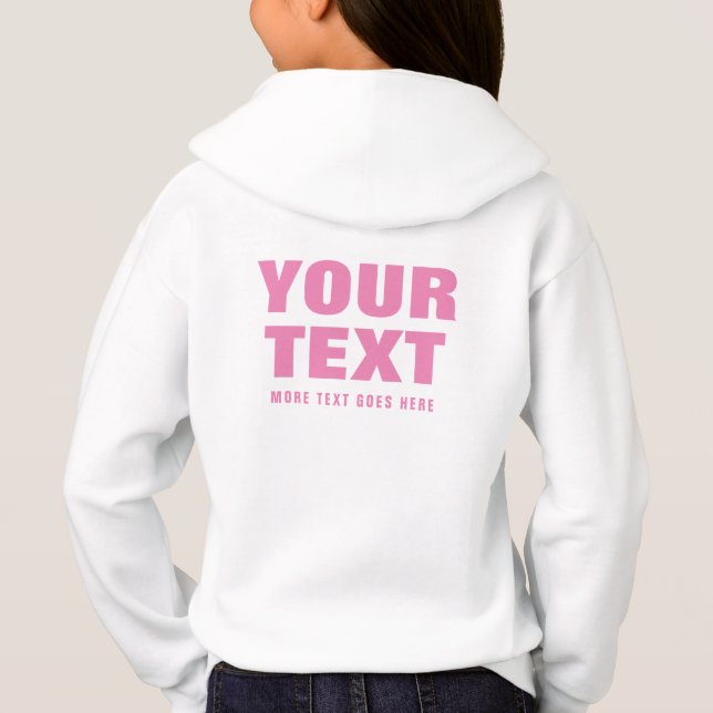 Zurück gedruckte Big Schriftart Text Kids Girls Tr Hoodie (Rückseite)