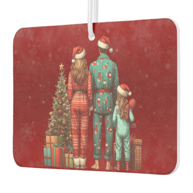 Zurück gegenüber Familie von drei in Weihnachten P Autolufterfrischer (Links)