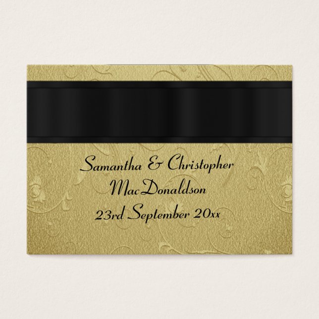 Zurück, goldene Gastgeschenk Hochzeit danke (Vorderseite)