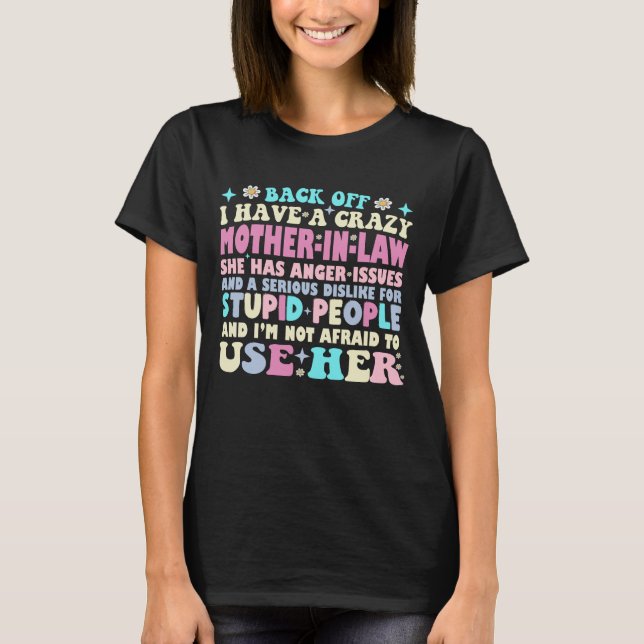 Zurück habe ich eine verrückte Mutter im Jura T-Shirt (Vorderseite)