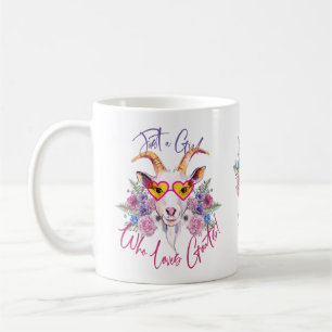 ZURÜCK Hipster Ziege - Mädchen, die Ziegen Liebe Kaffeetasse