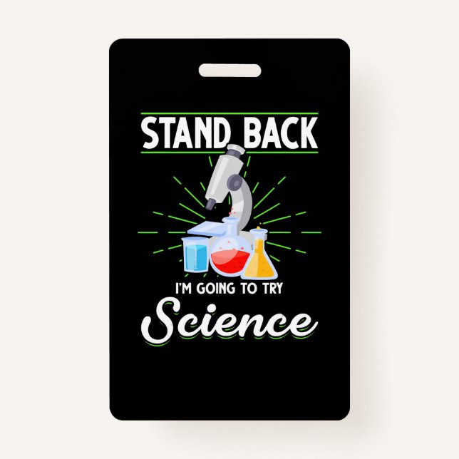 Zurück, ich versuche ein Geschenk der Wissenschaft Ausweis (Vorderseite)