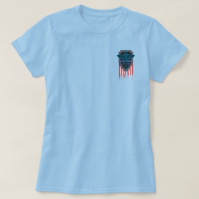 Zurück in Blau oder es wird niemanden geben, der d T-Shirt (Design vorne)