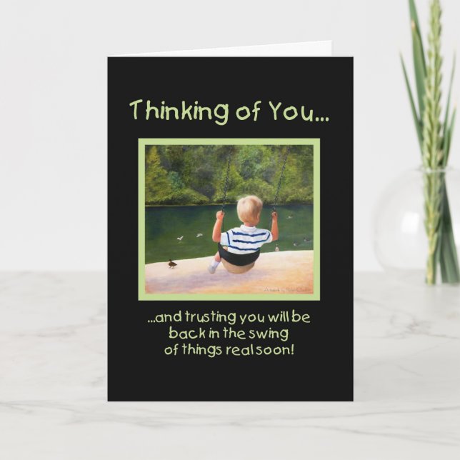 Zurück in der Swing - wieder gesund Karte (Vorderseite)