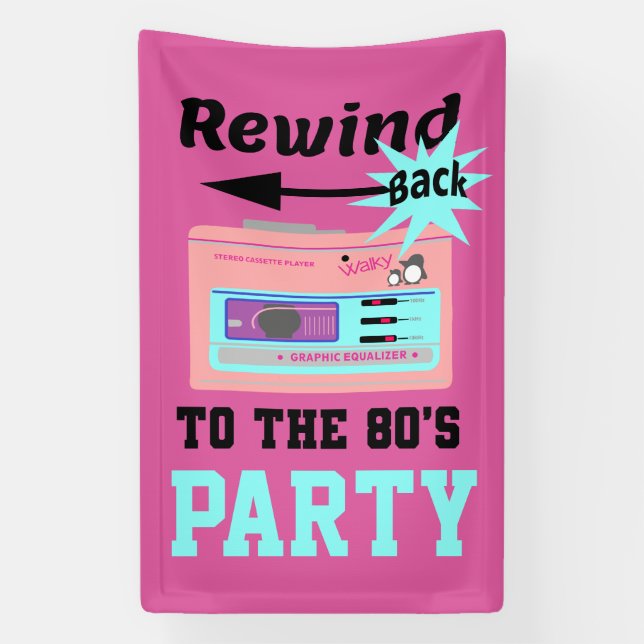 Zurück in die 80er Jahre Banner (Vertikal)