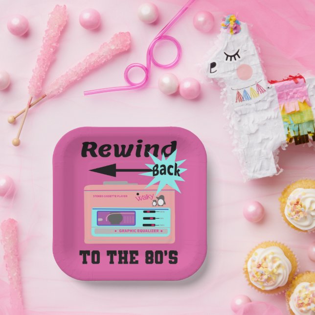 Zurück in die 80er Jahre Pappteller (Party)