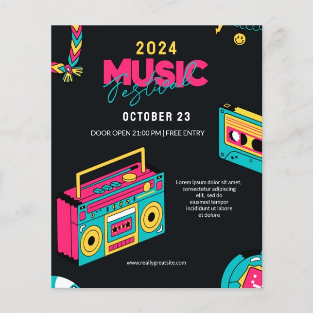 Zurück in die 90er Jahre, Retro Music Festival Par Flyer (Vorne)