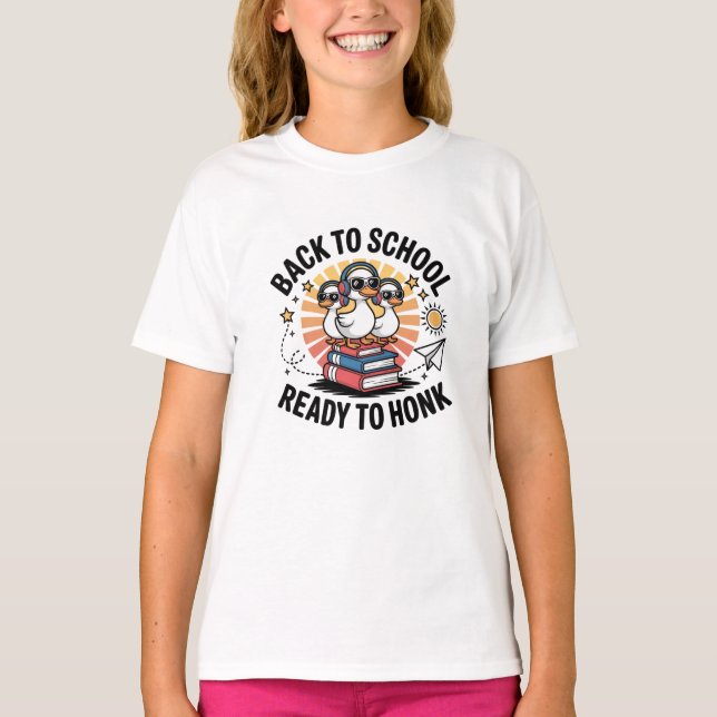 Zurück in die Schule - bereit zum Abholen T-Shirt (Vorderseite)