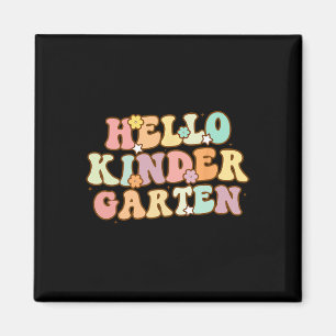 Zurück in die Schule Hallo Kindergarten für Kinder Magnet