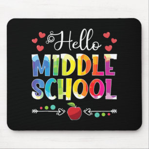 Zurück in die Schule Hallo Mittelschülermädchen Ju Mousepad