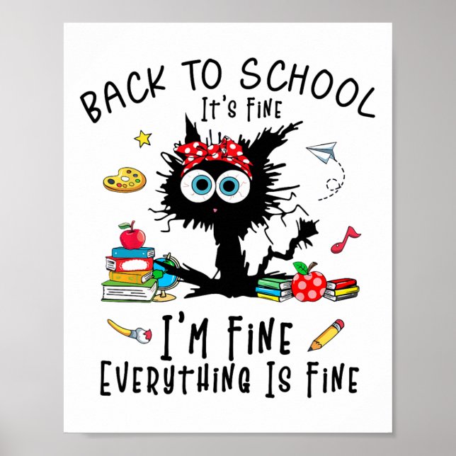 Zurück in die Schule ist es schön im feinen, lusti Poster (Vorne)