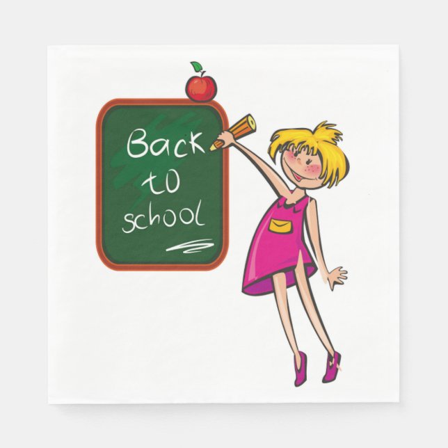 ZURÜCK IN DIE SCHULE SERVIETTE (Vorderseite)