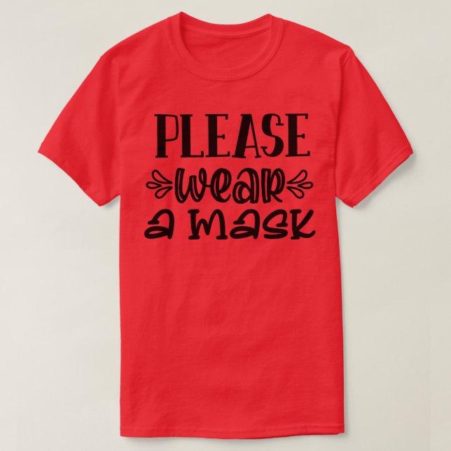 Zurück in die Schule tragen Sie bitte eine Maske T-Shirt (Design vorne)
