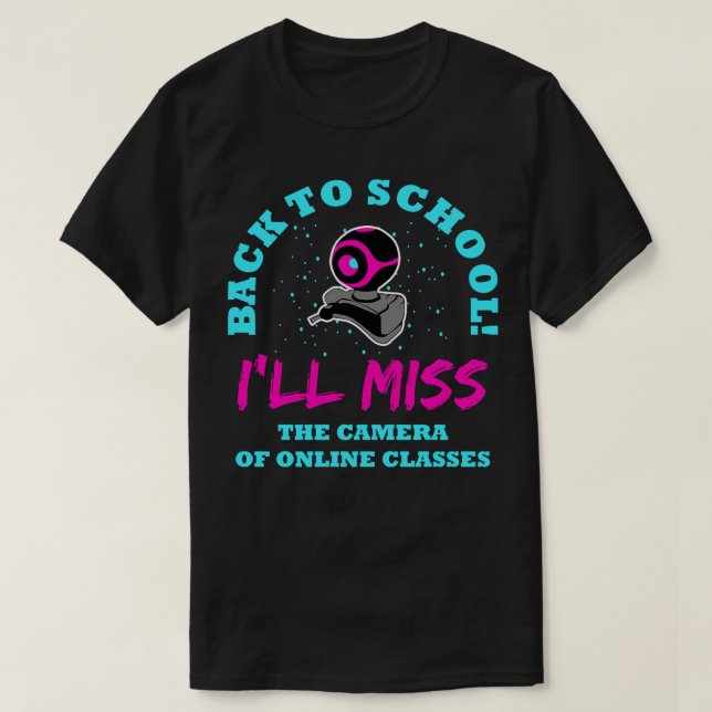 Zurück in die Schule verpasst die Kamera der Onlin T-Shirt (Design vorne)