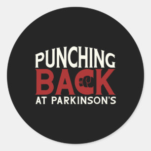 Zurück in Parkinson Runder Aufkleber