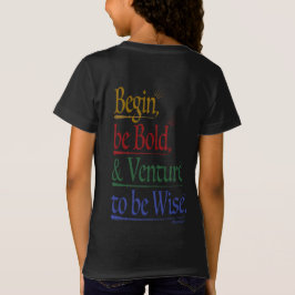 Zurück - magische Horace Quote Girls' Slide T-Shirt