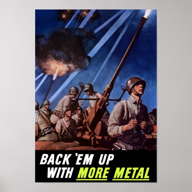 Zurück mit mehr Metall Poster (Vorne)