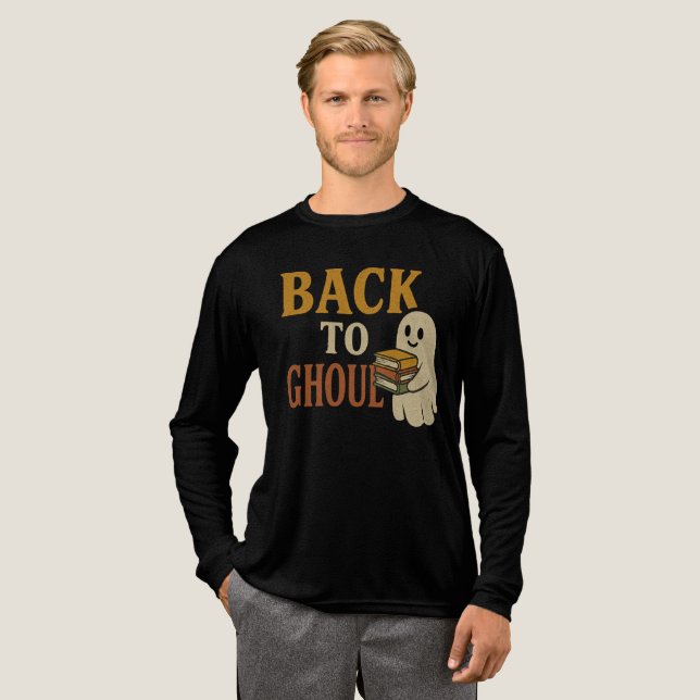 "Zurück nach Ghoul" Lehrer & Student Halloween Tri-Blend Shirt (Volle Vorderseite)