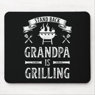Zurück Opa Grillen Grillen Barbecue Vater Mousepad