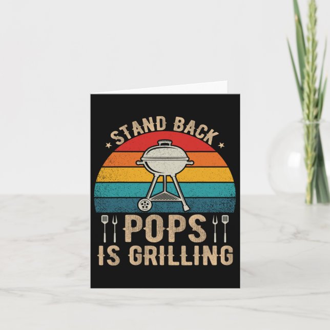 Zurück Pop grillen Grillen Lover Vathage Day Karte (Vorderseite)