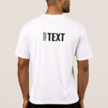 Zurück Print Actuwear Sport Your Text Mens Modern T-Shirt<br><div class="desc">Fügen Sie Ihren Text hier Moderne Back Print Template Mens Sport-Tek Mitbewerber Activ White T - Shirt.</div>