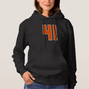 Zurück Print Orange Sportblock Nummer 41 für Sport Hoodie