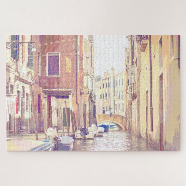Zurück Straße Venedig Digitaler Impressionist Pop  (Horizontal)
