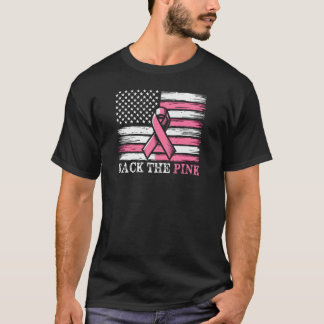 Zurück The Pink Breast Cancer Awareness USA Flag T-Shirt