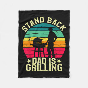 Zurück Vater Grillen Grillen T Fleisch Rauch Grill Fleecedecke