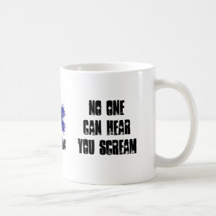 Zurück vom Krankenwagen kann niemand Sie hören z Kaffeetasse