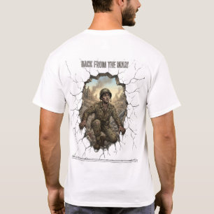 Zurück vom Krieg Soldat Doppelbelichtung Natur T T-Shirt