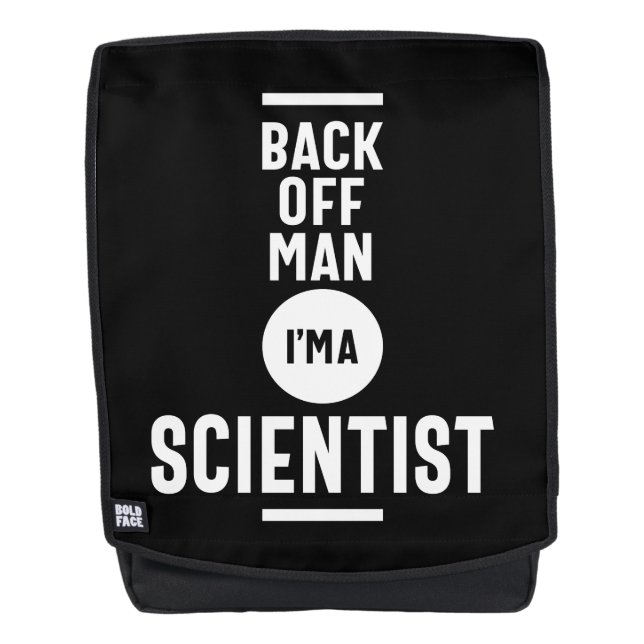Zurück von Mann bin ich Wissenschaftlerin Rucksack (Vorderseite)
