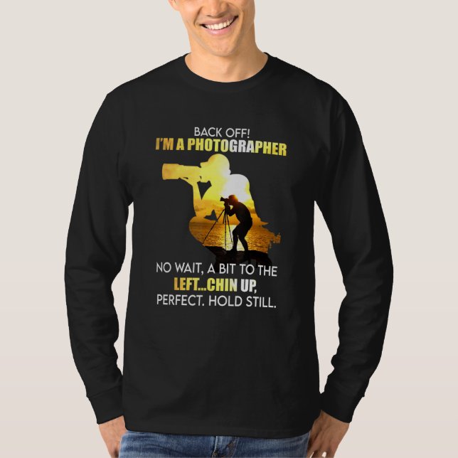 Zurück weg im Fotografen Funny Fotografy T-Shirt (Vorderseite)