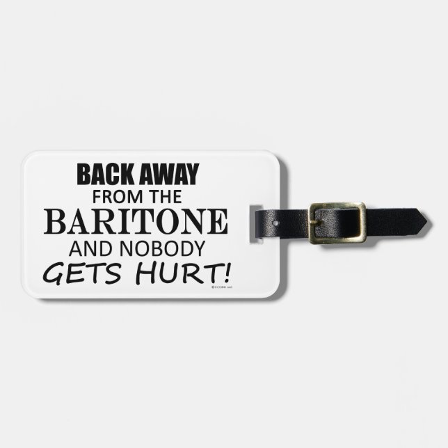 Zurück weg vom Baritone-Gepäckanhänger Gepäckanhänger (Vorderseite horizontal)