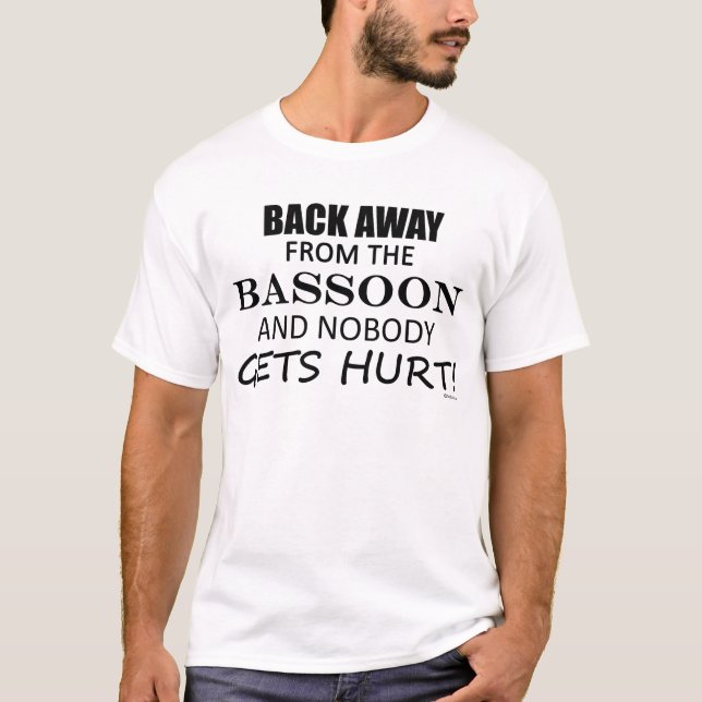 Zurück weg vom Bassoon T-Shirt (Vorderseite)