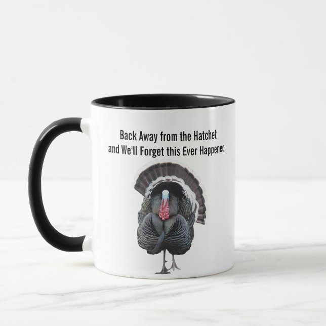 Zurück weg vom Hatchet und wir werden das vergesse Tasse (Links)