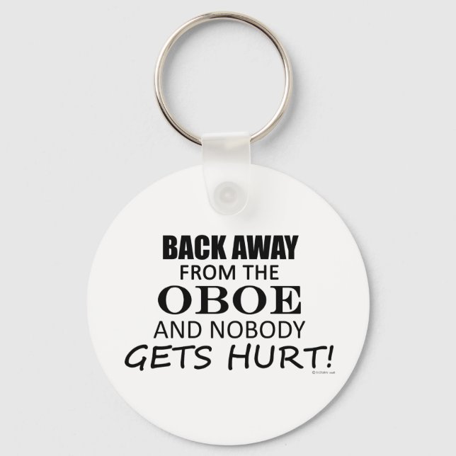 Zurück weg vom Oboe Schlüsselanhänger (Vorderseite)