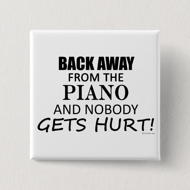 Zurück weg vom Piano Button (Vorderseite)
