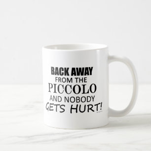 Zurück weg von der Piccoloflöte Kaffeetasse