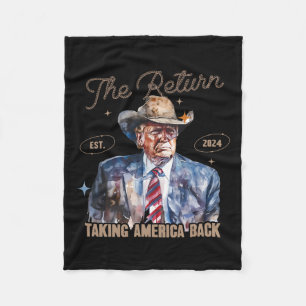 Zurück Western Cowboy Trump 2024 Amerika Ba Fleecedecke