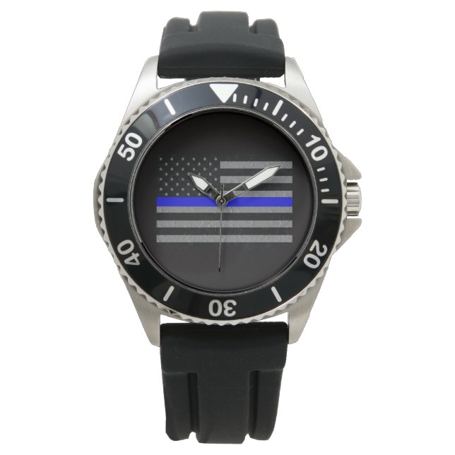 ZURÜCK, WIE DIE BLAUE MÄNNER DIE POLIZEIAUFSICHT U ARMBANDUHR (Vorderseite)