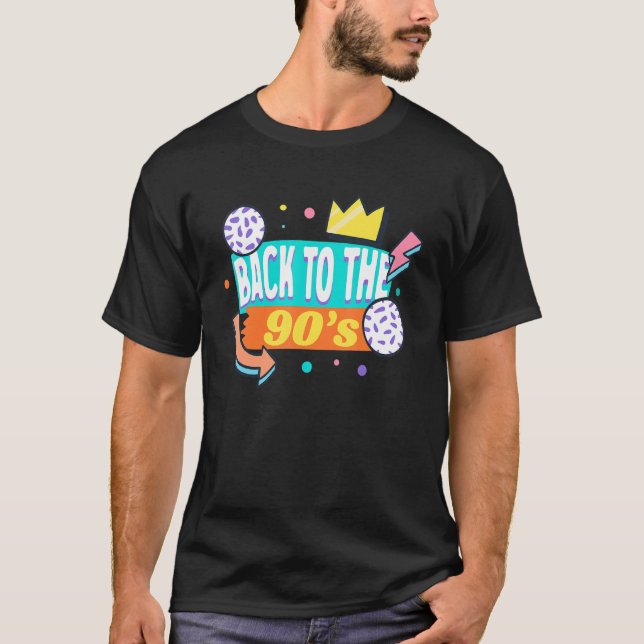 Zurück zu 90er-90er-Music Cassette Boombox Retro T-Shirt (Vorderseite)