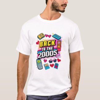 Zurück zu den 2000er Retro-Design Vintage-Themenpa T-Shirt