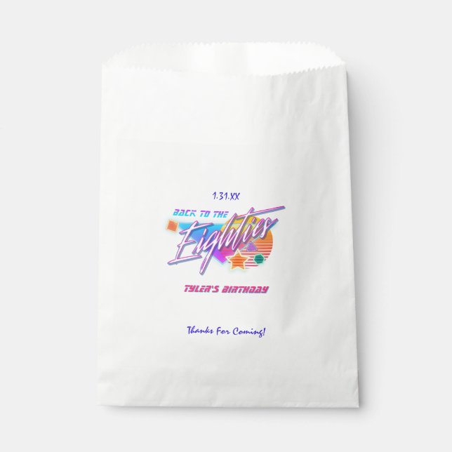 Zurück zu den 80er Jahren Neon Fvor Bags Geschenktütchen (Vorderseite)