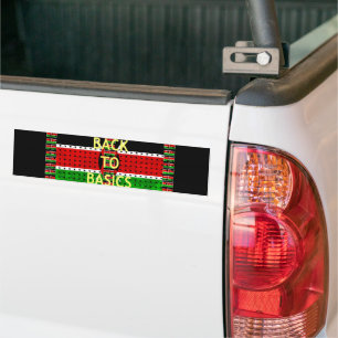 Zurück zu den Grundlagen: Kenia Flag Themed Wealth Autoaufkleber