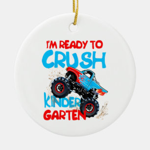 Zurück zu den Jungen am ersten Tag des Kindergarte Keramik Ornament